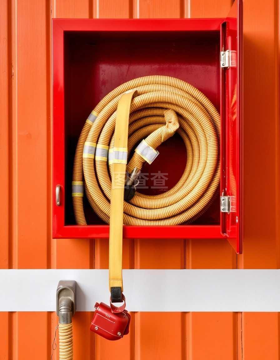 橙色墙上的红色守护 消防应急设备箱漫谈
